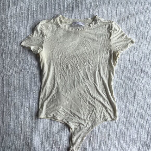 Excuse Me, I Have To Go Be Awesome Cream Bodysuit - Picture 1 of 3